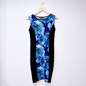 JESSICA Black and blue floral dress